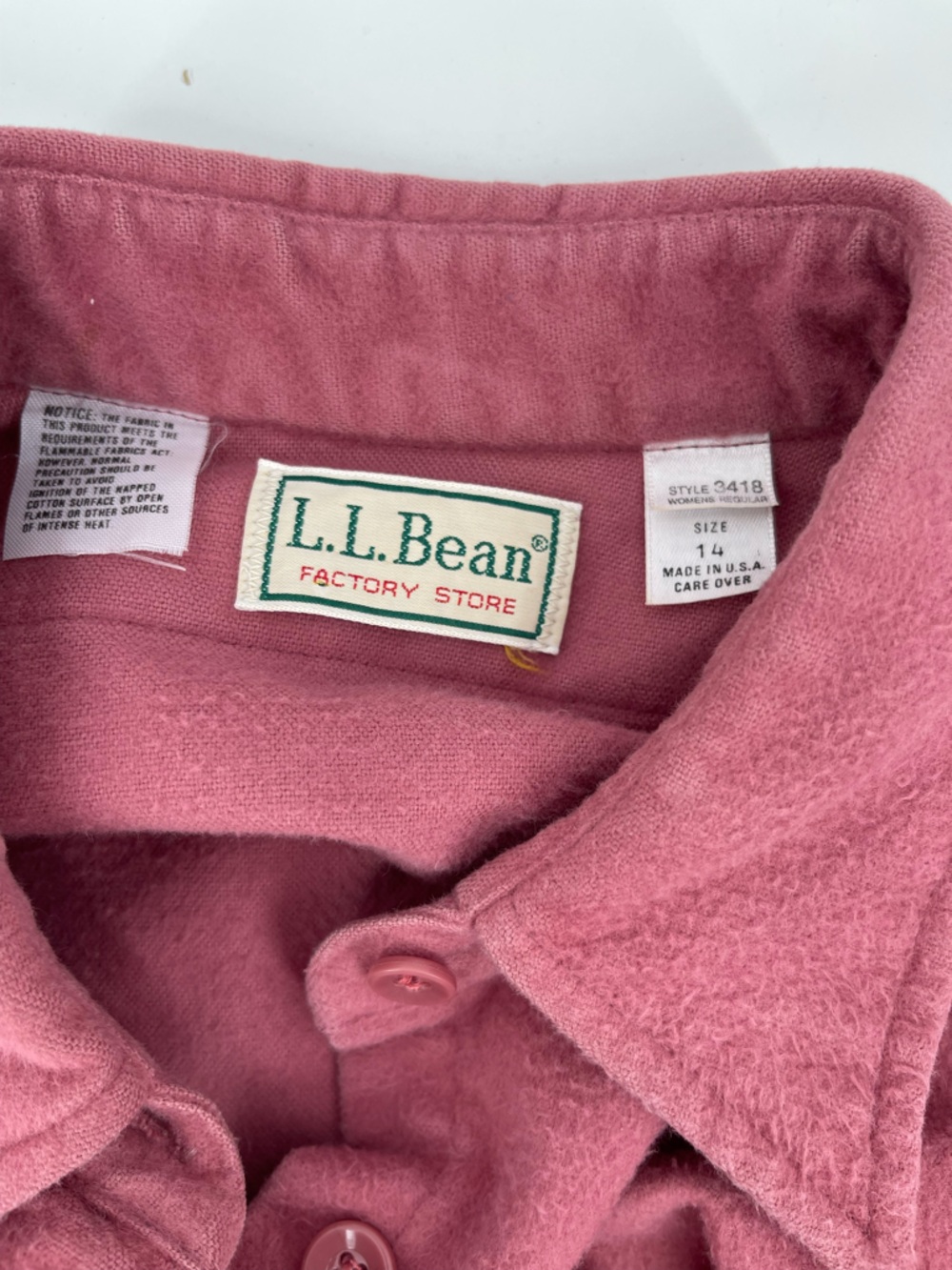 L.L. Bean Dusty Rose Chamois Shirt Jacket - Picture 7 of 9